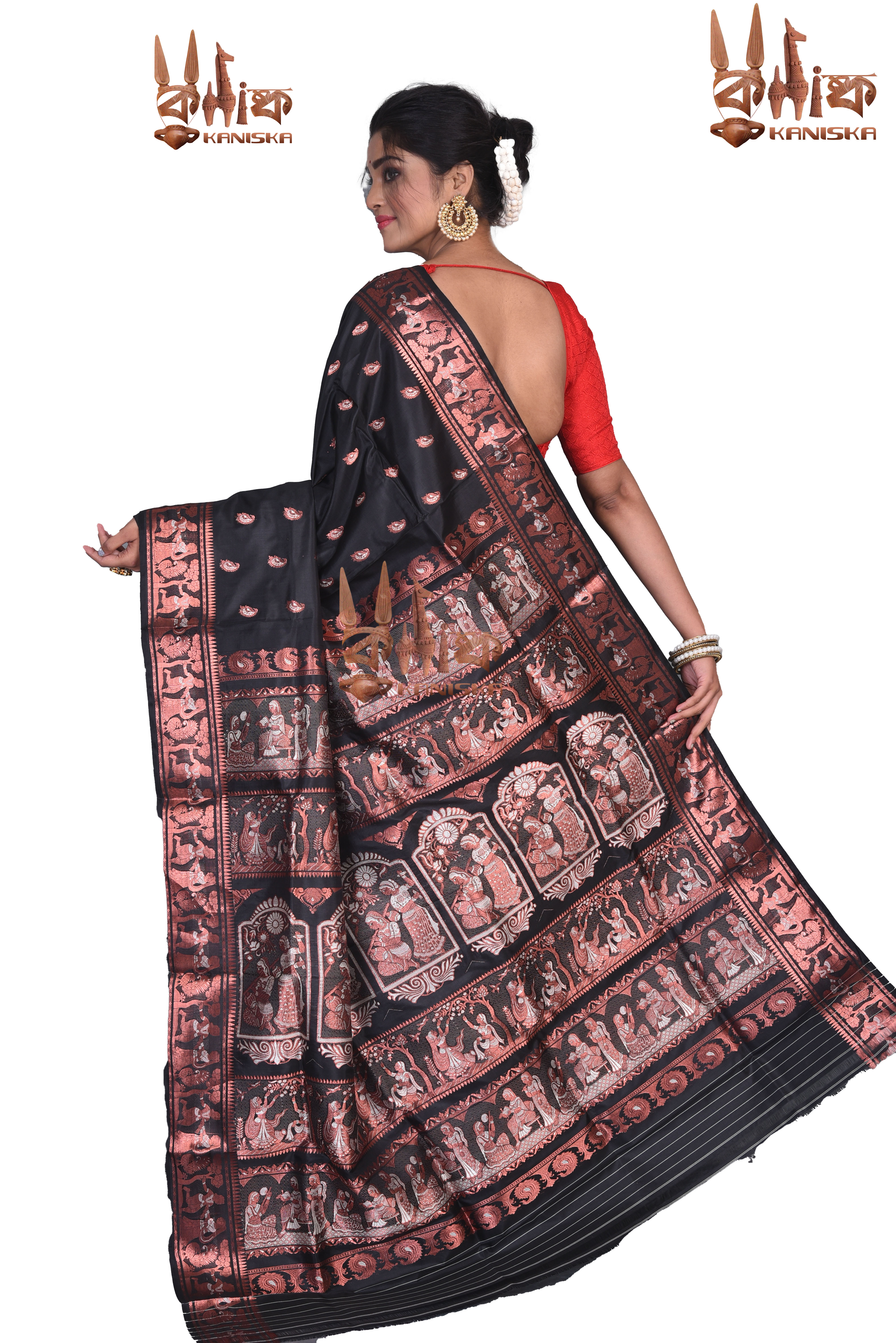 Swarnachari Silk Saree of brownish color, 6.3 m (with blouse piece) at Rs  14500 in Kolkata