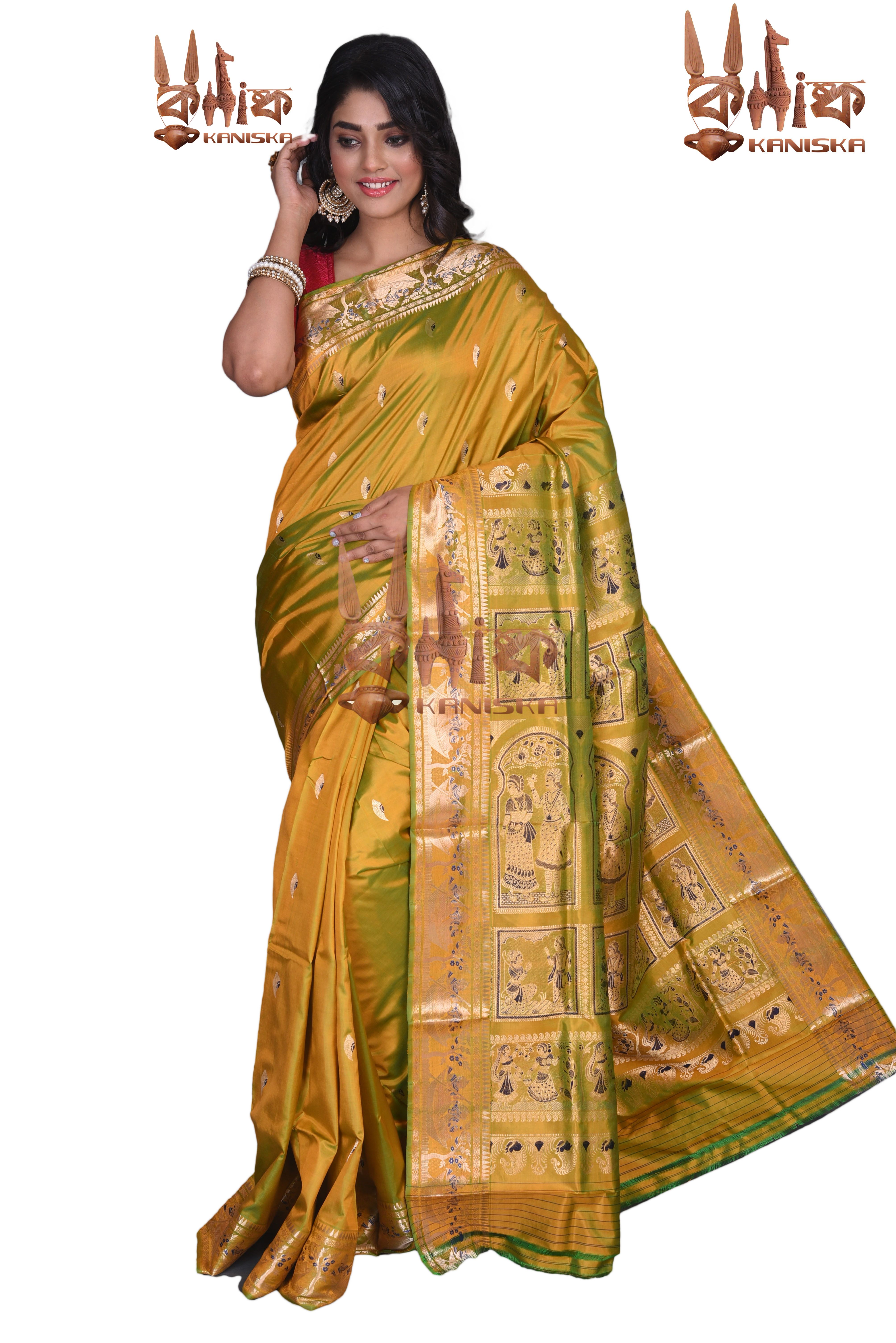 Blue Red Swarnachari Silk Saree With Blouse, With Blouse Piece at Rs 10999  in Mumbai