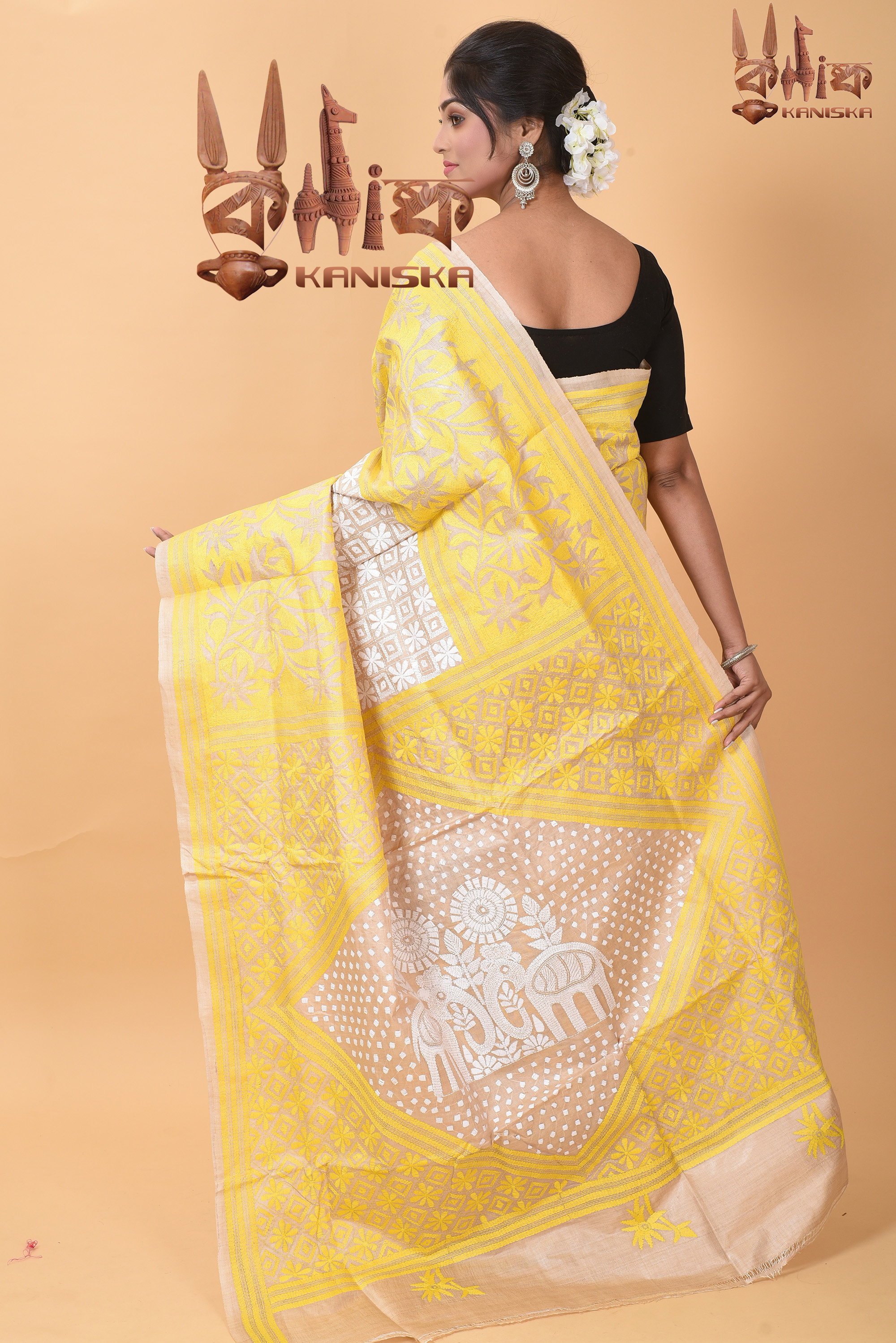 Tasar Kantha stitch Product Image